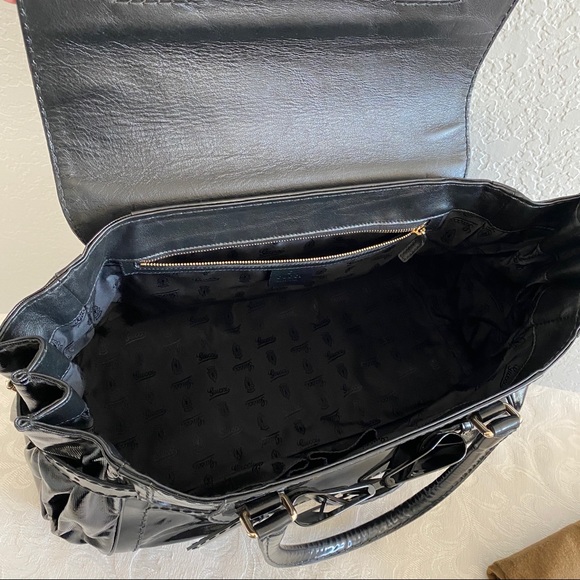 GUCCI Black Patent leather buckle bow Large Tote Bag - Picture 13 of 16